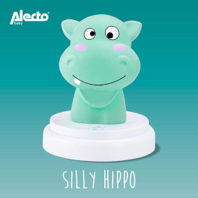SILLY HIPPO LED night light hippo blue